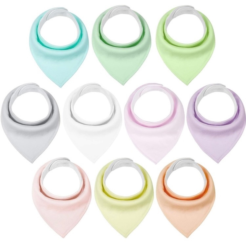 ‼️CLEARANCE‼️ YooFoss Bandanna Baby Bibs - 10 Pack - Assorted Colors